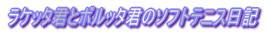 ラケッタ君とボルッタ君のソフトテニス日記