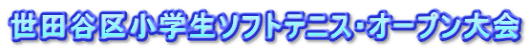 世田谷区小学生ソフトテニス・オープン大会